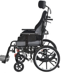 Drive Medical Kanga Tilt-In-Space Wheelchair Desk Length Arm Mag Wheel Black 16 Inch Seat Width 250 lbs. Weight Capacity - KGA-8016-2GB
