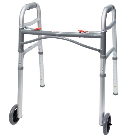 McKesson McKesson Folding Walker Aluminum Frame 350 lbs. Weight Capacity 25 to 32-1/4 Inch Height - 146-10211-4