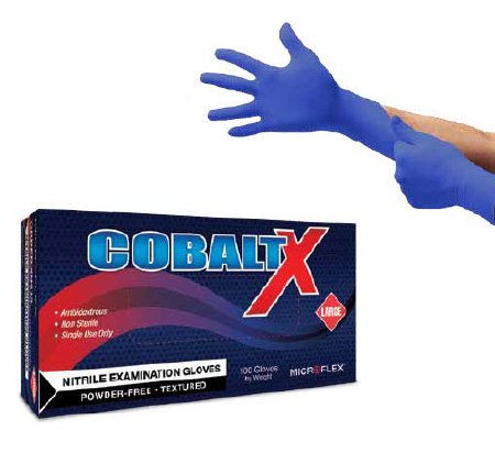 Cobalt X - Exam Glove Small NonSterile Nitrile Standard Cuff Length Fully Textured Blue Not Chemo Approved - N211
