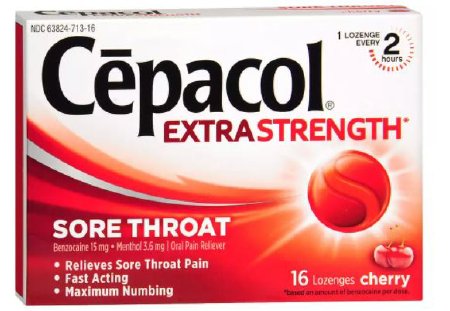 Reckitt Benckiser Coricidin HBP Sore Throat Relief 15 mg - 3.6 mg Strength Lozenge 16 per Box - 63824071316