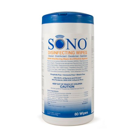 Sono - Surface Disinfectant Cleaner Premoistened Manual Pull Wipe 80 Count Canister Scented NonSterile - SONO4032