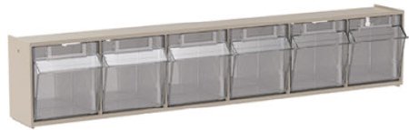TiltView - Tilt Front Bin Tan Plastic 3-3/4 X 4-1/2 X 23-5/8 Inch - 06706