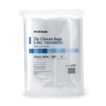 McKesson - Reclosable Bag 13 X 18 Inch Polyethylene Clear Zipper Closure - 4570