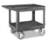Uline - Utility Cart High Density Polyethylene 25 X 37 X 45 Inch 24-9/16 X 33-5/16 Inch Top Shelf, 23-11/16 X 32-9/16 Inch Bottom Shelf, 4-3/4 X 22-3/16 Handle Tray - H-2505BL
