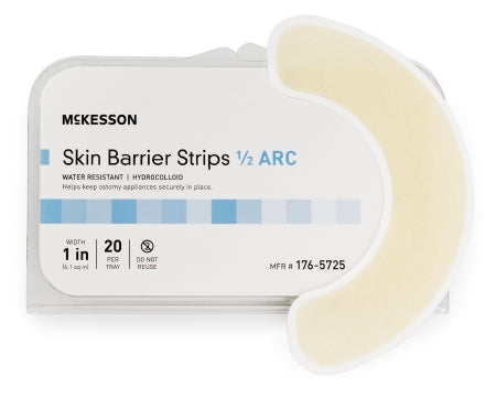 McKesson McKesson Skin Barrier Strip Adhesive Universal Size Flange Universal Hydrocolloid Shape-to-Fit 1 Inch W - 176-5725