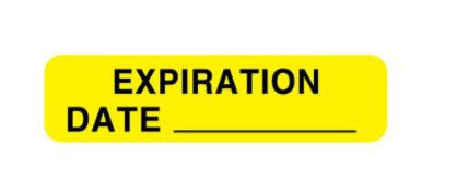 United Ad Label Pre-Printed Label Communication Fill In Expiration Date Yellow 5/16 X 1-1/4 Inch - ULAM147