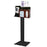 Bowman Manufacturing Signature Series Hygiene Dispensing Station Cherry/Black/Clear ABS Plastic / Powder-Coated Steel / PETG Plastic Floor Stand - BD111-0033