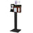 Signature Series - Hygiene Dispensing Station Floor Stand Cherry / Black / Clear 18 X 22.2 X 58.9 Inch, 3 Compartments ABS Plastic / Powder-Coated Steel / PETG Plastic - BD116-0033