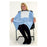 LIC Salon Apparel Cape Patient Unisex Blue Adult Ea - 1007696