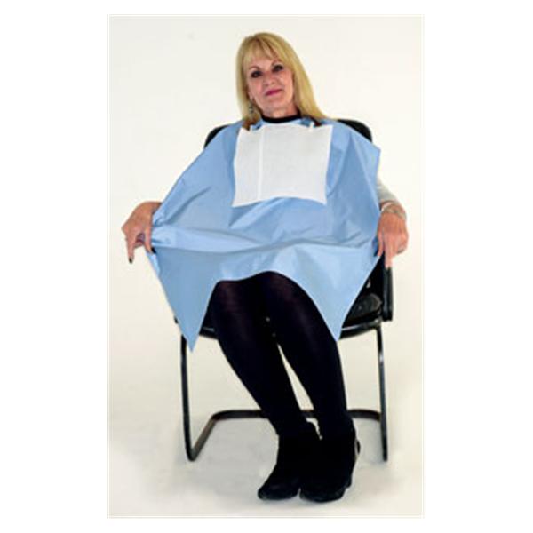 LIC Salon Apparel Cape Patient Unisex Blue Adult Ea - 1007696
