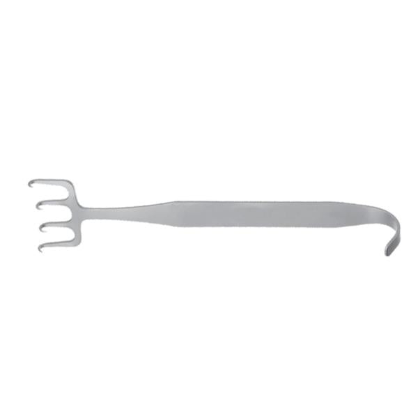 Miltex-Integra Retractor Freeman Padgett 7X1-1/2" 4 Sharp Offset Prong Stainless Steel Ea - PM-509