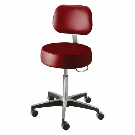 Brewer/Dental 11001 Series Pneumatic Stool Contoured Backrest Pneumatic Height Adjustment 5 Casters Black - 11001B-D