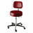 Brewer/Dental 11001 Series Pneumatic Stool Contoured Backrest Pneumatic Height Adjustment 5 Casters Black - 11001B-D
