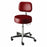 Century Series - Exam Stool Contoured Backrest Pneumatic Height Adjustment 5 Casters Black - 11001B-D
