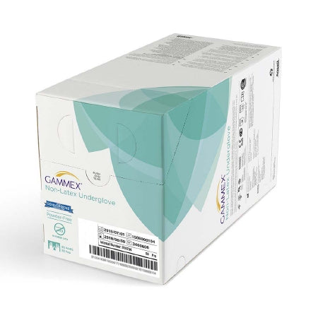 Ansell Gammex Non-Latex Underglove Surgical Glove Size 8.5 Sterile Polychloroprene Standard Cuff Length Smooth Green Chemo Tested - 340060085