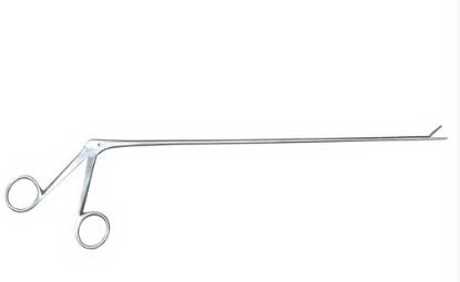 Medgyn Products Forceps Alligator 11 Inch Stainless Steel NonSterile NonLocking Finger Ring Handle Hinged, Serrated, Alligator Jaws - 030112-11