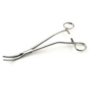 Sklar Sklar Z-Type Hysterectomy Forceps 14 Inch Premium OR Grade Stainless Steel NonSterile Ratchet Lock Offset, Finger Ring Handle Straight Blunt, Serrated - 90-2801