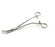 Sklar Sklar Z-Type Hysterectomy Forceps 14 Inch Premium OR Grade Stainless Steel NonSterile Ratchet Lock Offset, Finger Ring Handle Straight Blunt, Serrated - 90-2801