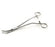 Sklar Z-Type - Hysterectomy Forceps 14 Inch Length OR Grade Stainless Steel NonSterile Ratchet Lock Offset, Finger Ring Handle Straight Blunt, Serrated - 90-2801