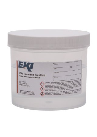 Ek Industries - Prefilled Formalin Container 500 mL Fill in 1,000 mL (32 oz.) Screw Cap Warning Label / Patient Information NonSterile - 4499-9X1L