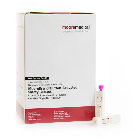 McKesson - Lancet Safety Lancet Needle 21 Gauge - 84349