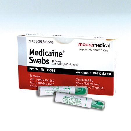 McKesson McKesson Sting and Bite Relief 10 per Pack Topical Swab Ampule - 2043-HLM/2043MFR