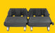 Saalfeld Redistribution Slim Jim Container Dolly Casters Casters Resin - 1980602