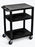 Luxor AV Utility Cart 18 X 24 X 34 Inch 3 Shelves Black - WT34