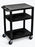 AV - Utility Cart 18 X 24 X 34 Inch Black (3) 1.5 Inch Thick Flat Shelves - WT34