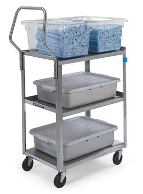 Lakeside Handler - Utility Cart 24-3/8 X 50-1/4 X 54-4/8 Inch Silver 21 X 49 Inch, 13-1/8 Inch Shelf Clearance - 4459