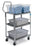 Lakeside Handler - Utility Cart 24-3/8 X 50-1/4 X 54-4/8 Inch Silver 21 X 49 Inch, 13-1/8 Inch Shelf Clearance - 4459