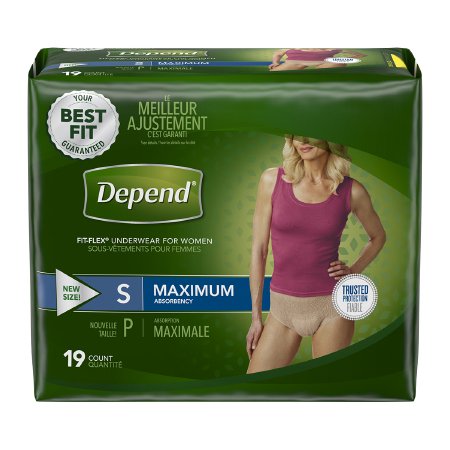 Kimberly Clark Depend FIT-FLEX Adult Absorbent Underwear Pull On Small Disposable Heavy Absorbency - 47915