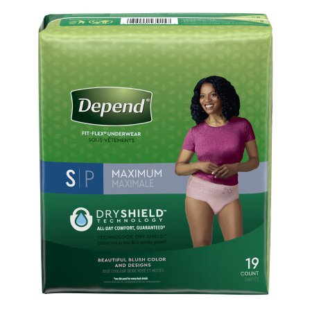 Depend FIT-FLEX - Female Adult Absorbent Underwear Pull On with Tear Away Seams Small Disposable Heavy Absorbency - 47915