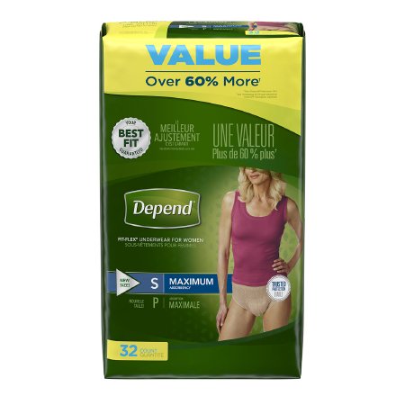 Kimberly Clark Depend FIT-FLEX Adult Absorbent Underwear Pull On Small Disposable Heavy Absorbency - 47915