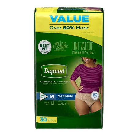 Kimberly Clark Depend FIT-FLEX Adult Absorbent Underwear Pull On Medium Disposable Heavy Absorbency - 47932