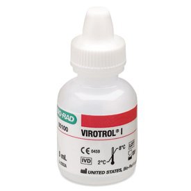 Bio-Rad Laboratories Virotrol I Unassayed Control HBsAg, Antobodies to HIV-1, HCV, HBc, CMV, HTLV-I Single Level, Class A 1 X 5 mL - 00100A