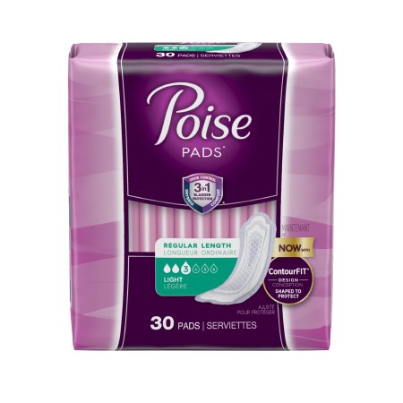 Kimberly Clark PoiseUltra Thin Bladder Control Pad Light Absorbency Absorb-Loc One Size Fits Most Female Disposable - 48534