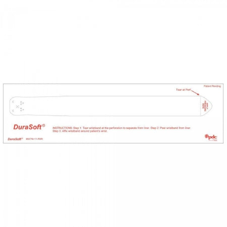DuraSoft - Identification Wristband Laser Print Permanent Snap Barcode - 9507W-11-PDR
