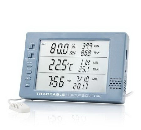 Control 3 Holdings LLC Traceable Excursion-Trac Datalogging Hygrometer Fahrenheit / Celsius 0 to 65°C External Probe - 6452