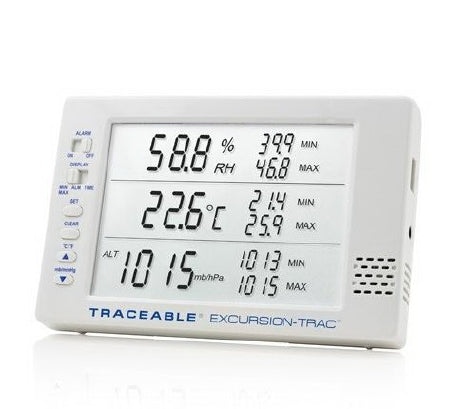 Control 3 Holdings LLC Traceable Excursion-Trac Datalogging Hygrometer Fahrenheit / Celsius 0 to 65°C External Probe - 6452