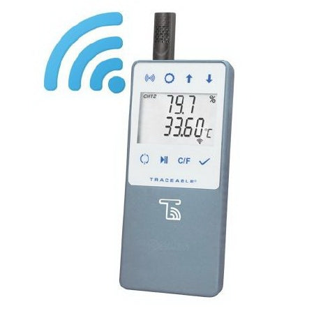 Control 3 Holdings LLC TraceableLIVE Digital Datalogging Thermometer / Hygrometer Fahrenheit / Celsius 32° to 131°F (0 to 55°C) Ambient Sensor Multiple Mounting Options Battery Operated - 6520