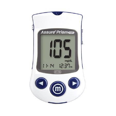 Arkray USA Assure Prism Multi Blood Glucose Meter 5 Seconds Stores Up To 500 Results, 7, 14, 30 and 90-Day Averaging Automatic Coding - 530001