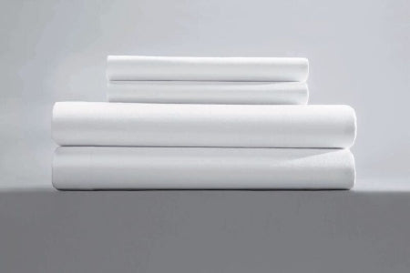 Standard Textile Bed Sheet Flat 66 X 110 Inch White Reusable - 12350400