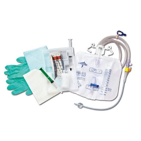 Medline - Indwelling Catheter Tray Closed System / Foley 16 Fr. 10 cc Balloon Silicone - DYND11523