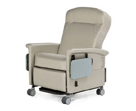 Ascent II XL 68P Series - Bariatric Transport Power Recliner Gray Vinyl 4 Inch Casters - 68PT56-TS7C
