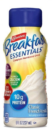 Nestle Healthcare Nutrition Carnation Breakfast Essentials High Protein Oral Supplement French Vanilla Flavor 8 oz. Bottle Liquid - 12269922