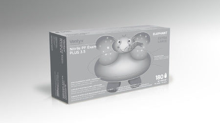 Ventyv Ventyv Plus 3.5 ELEPHANT Exam Glove X-Large NonSterile Nitrile Standard Cuff Length Textured Fingertips Violet Blue Chemo Tested - 10337101
