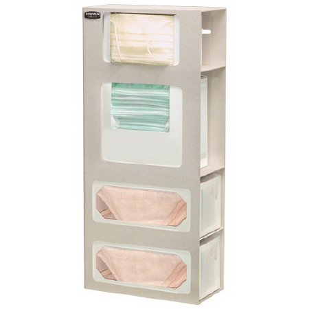 Bowman Manufacturing - Face Mask Dispenser Wall Mount 4-Box Capacity Beige 5 X 10.63 X 25.25 Inch ABS Plastic - FM002-0212