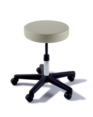Ritter 270 Value Series - Adjustable Stool Backless Screw Adjust, Manual Seat Height Adjustment 5 Casters Soothing Blue - 270-001-855