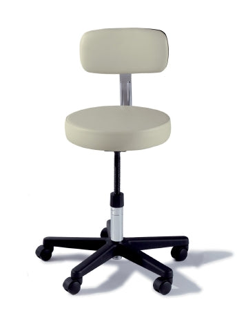 Ritter 271 Value Series - Adjustable Stool Backrest Screw Adjust, Manual Seat Height Adjustment 5 Casters Healing Waters - 271-001-848